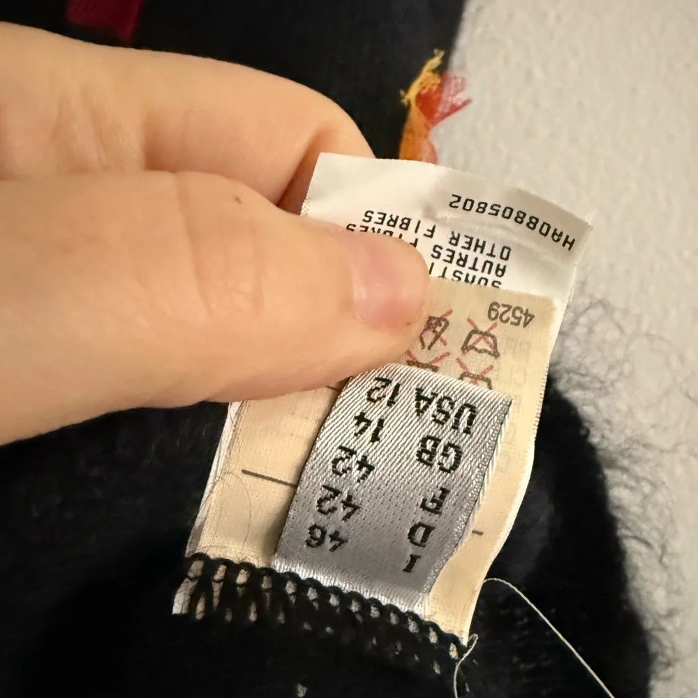 Moschino Cheap & Chic Vintage Y2K Sweater Tank Mohair Blend Floral Detail - Picture 3 of 6